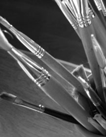 Photo of painting brushes